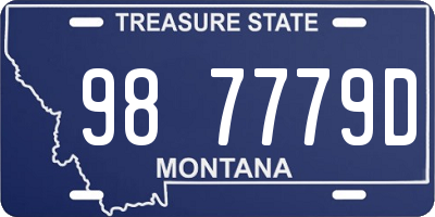 MT license plate 987779D