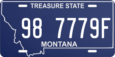 MT license plate 987779F