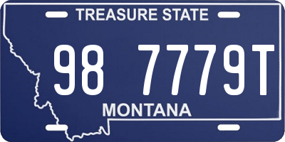 MT license plate 987779T