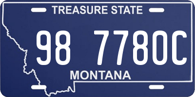 MT license plate 987780C