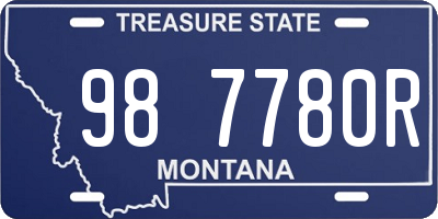 MT license plate 987780R