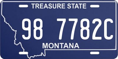 MT license plate 987782C