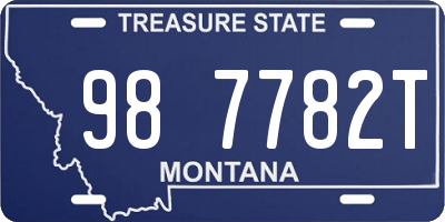 MT license plate 987782T