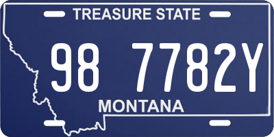 MT license plate 987782Y