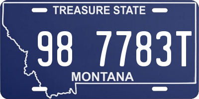 MT license plate 987783T