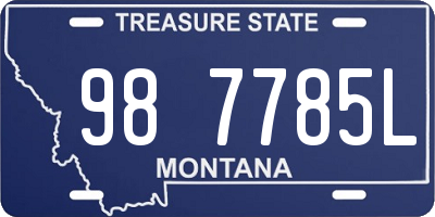 MT license plate 987785L