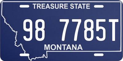 MT license plate 987785T