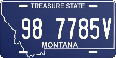 MT license plate 987785V