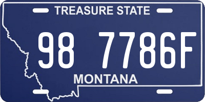 MT license plate 987786F