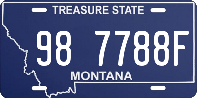 MT license plate 987788F