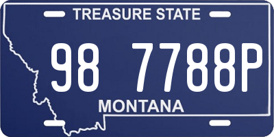 MT license plate 987788P