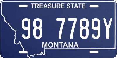 MT license plate 987789Y