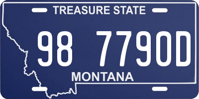 MT license plate 987790D