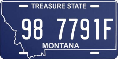 MT license plate 987791F