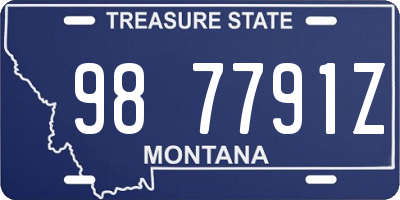 MT license plate 987791Z