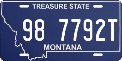 MT license plate 987792T