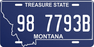 MT license plate 987793B