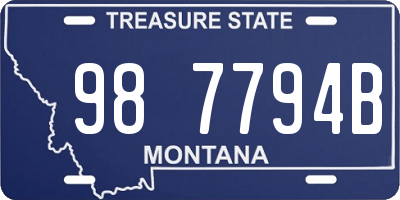 MT license plate 987794B