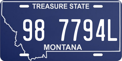 MT license plate 987794L