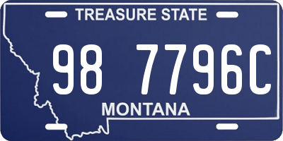 MT license plate 987796C