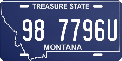 MT license plate 987796U