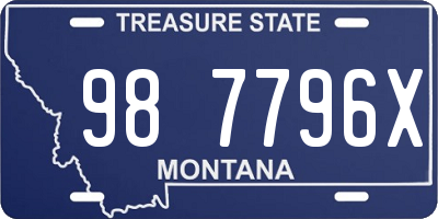 MT license plate 987796X