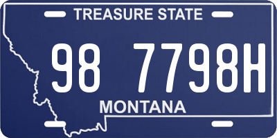 MT license plate 987798H