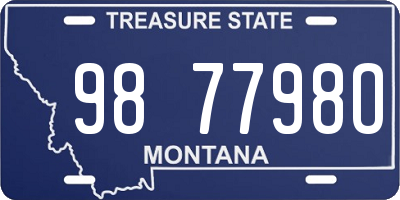 MT license plate 987798O