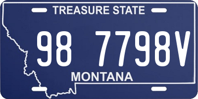 MT license plate 987798V