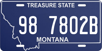 MT license plate 987802B
