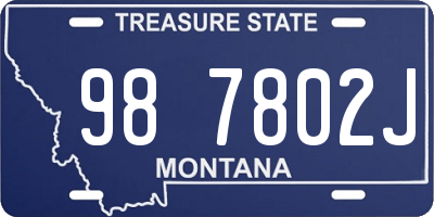 MT license plate 987802J