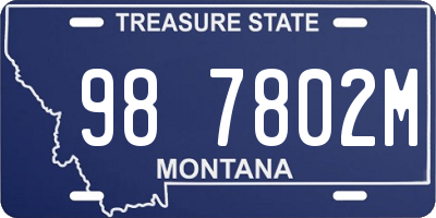 MT license plate 987802M