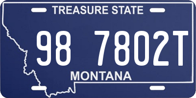 MT license plate 987802T