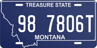 MT license plate 987806T