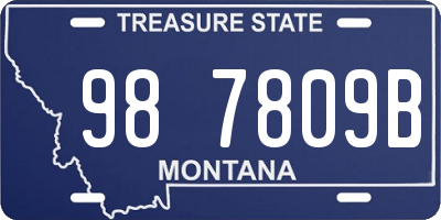 MT license plate 987809B