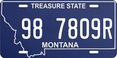 MT license plate 987809R
