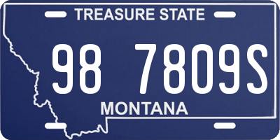 MT license plate 987809S