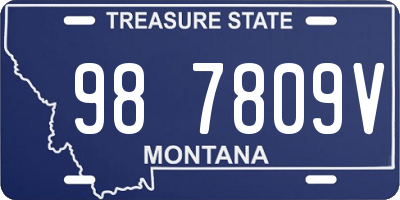 MT license plate 987809V