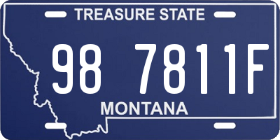 MT license plate 987811F