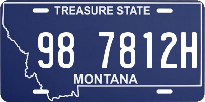 MT license plate 987812H