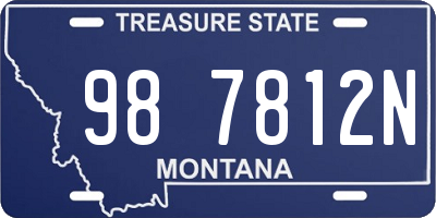 MT license plate 987812N