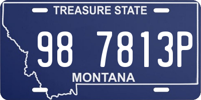 MT license plate 987813P