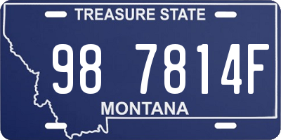 MT license plate 987814F