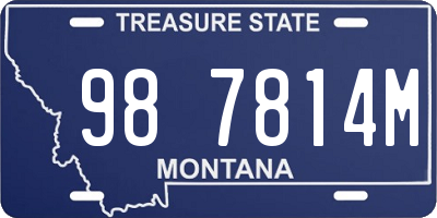 MT license plate 987814M
