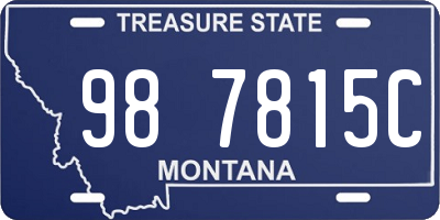 MT license plate 987815C