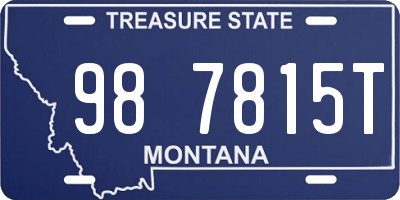 MT license plate 987815T