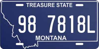 MT license plate 987818L