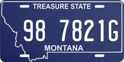 MT license plate 987821G