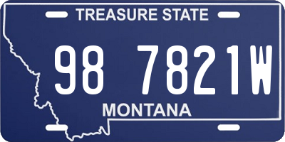 MT license plate 987821W