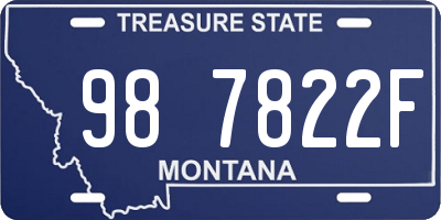 MT license plate 987822F